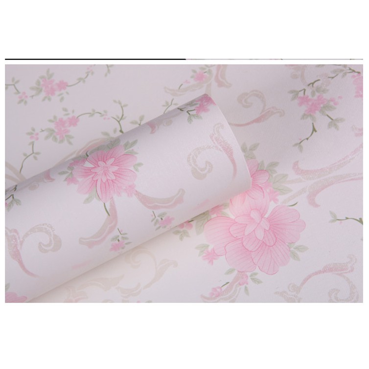 Decal giấy dán tường đóa hồng (khổ rộng 0.45m)