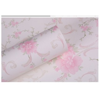 Decal giấy dán tường đóa hồng (khổ rộng 0.45m)