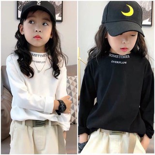 Áo thu đông cotton len cho bé gái cao cổ cực ấm