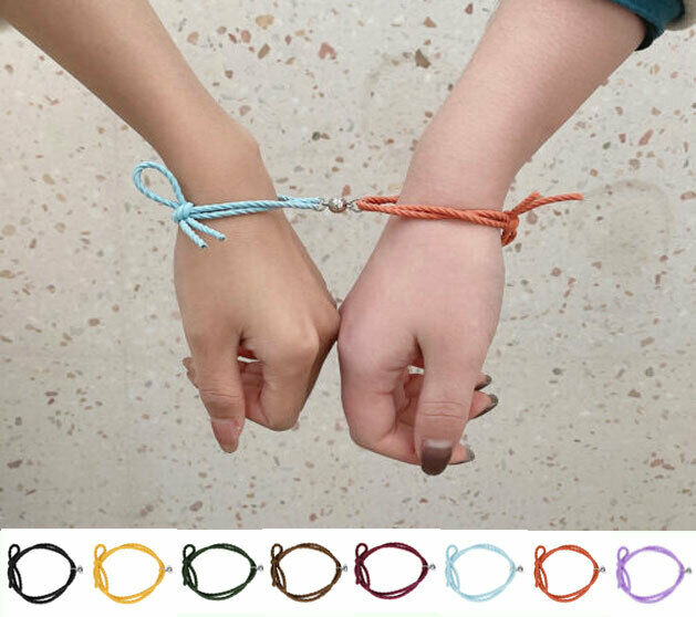Vòng Tay Dây Bện Khóa Nam Châm Cho Cặp Đôi