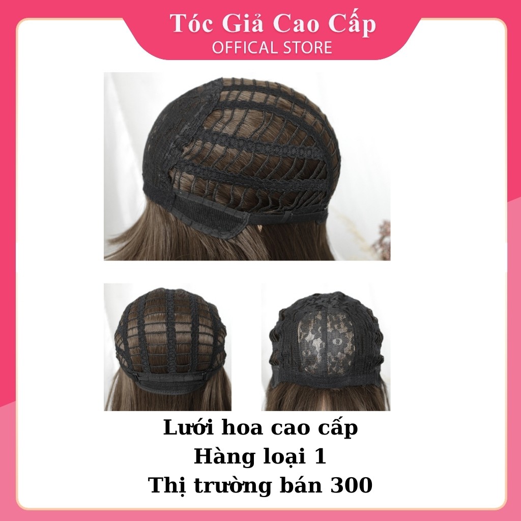 Tóc giả nữ nguyên đầu ngắn đẹp, 31cm, tặng kèm wig, BHT3030