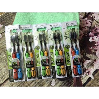 Combo 5 VỈ/ 10 chiếc BÀN CHẢI NANO THAN HOẠT TÍNH HÀN QUỐC BOSSI