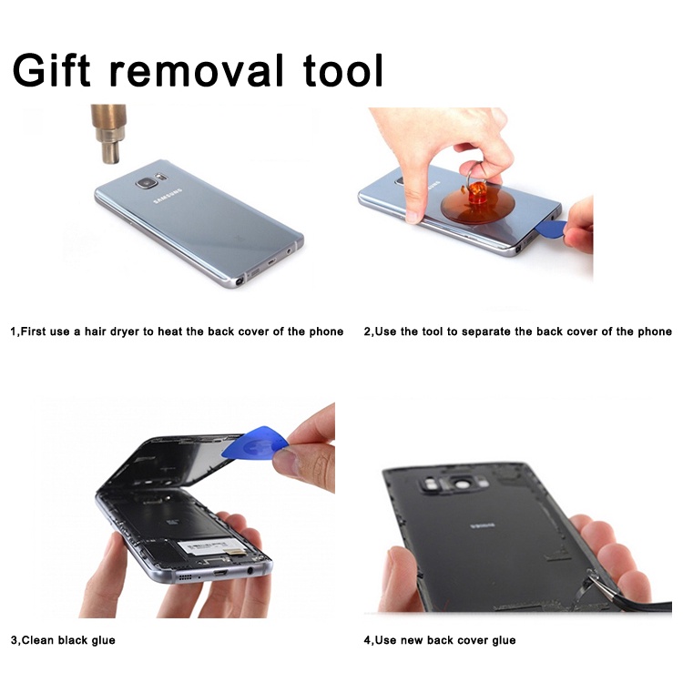 Nắp Lưng Điện Thoại Bằng Kính Thay Thế Chuyên Dụng Cho Samsung Galaxy S7 edge G935 S7 G930