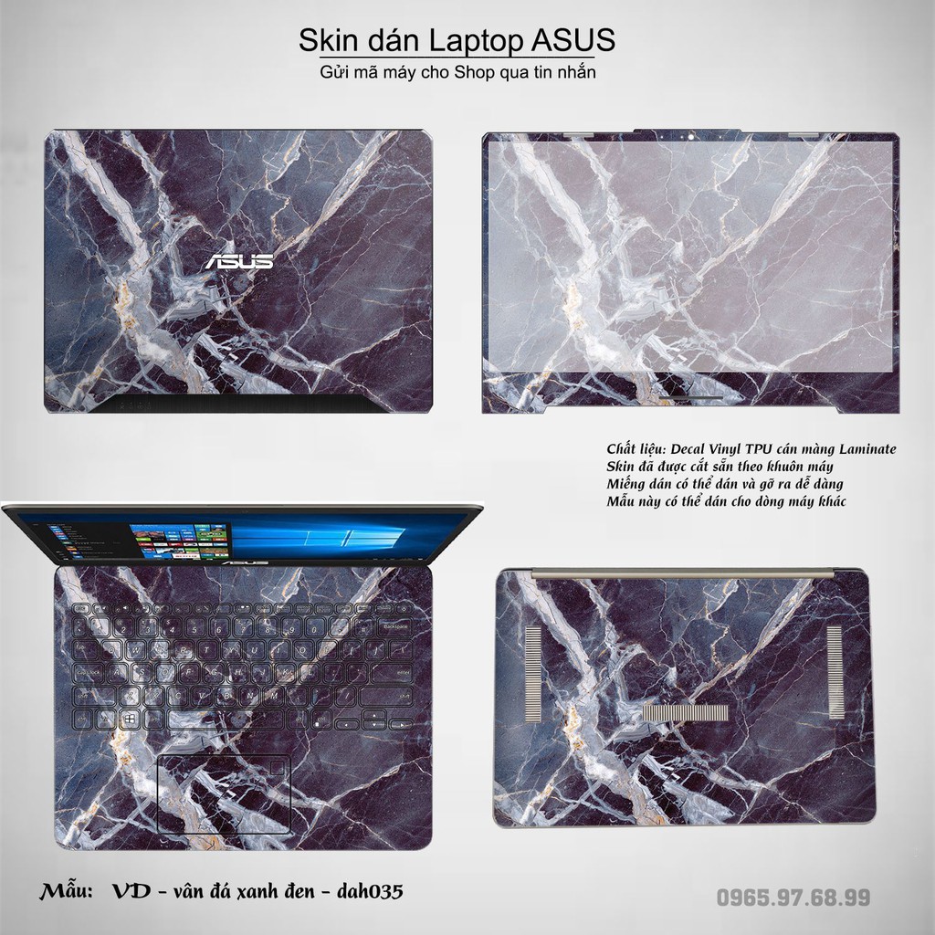 Skin dán Laptop Asus in hình vân đá _nhiều mẫu 2 (inbox mã máy cho Shop)