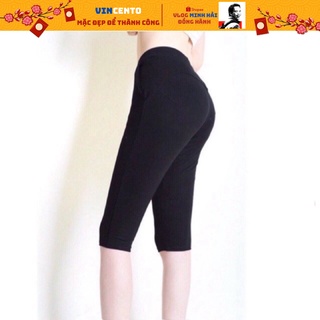 Quần Legging Ngố Cạp Cao