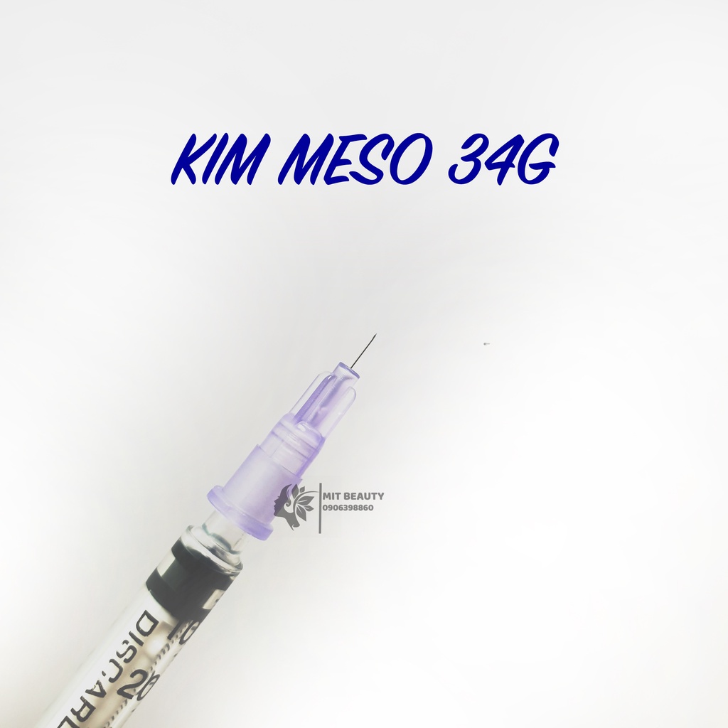 Kim tiêm Meso 34G 4mm 6mm 8mm Nanoneedle - Hãng JBP Hàn Quốc