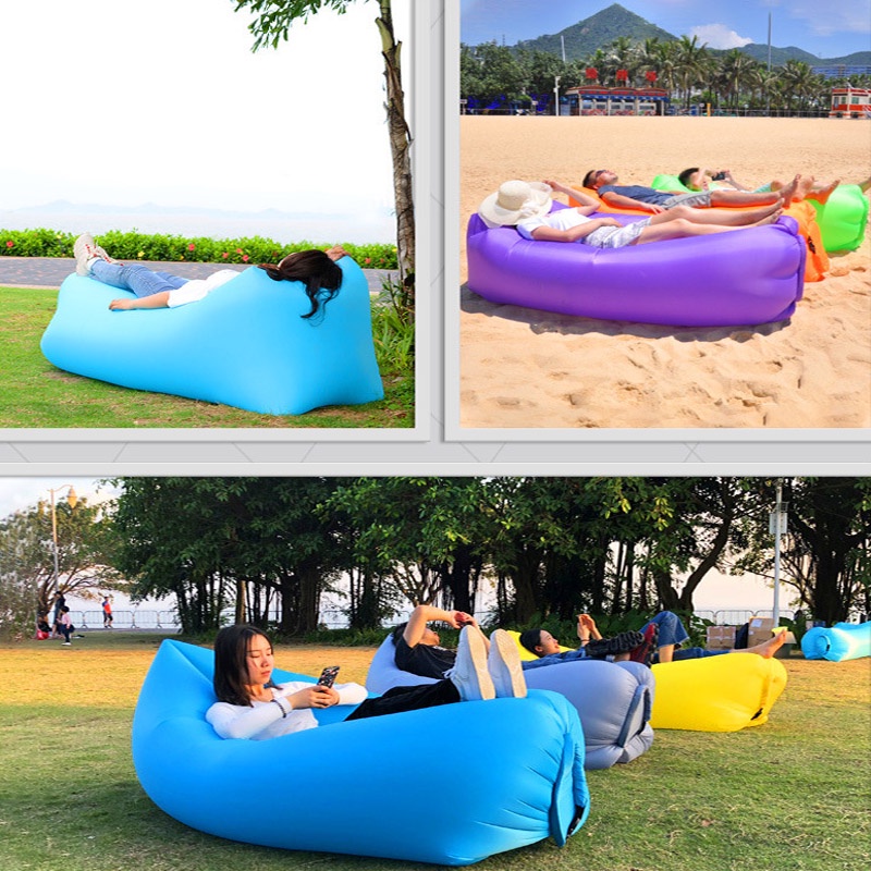 GHẾ HƠI DU LỊCH Không Cần Bơm, Sofa Văn Phòng, Đệm Hơi Du Lịch, Phượt, Dã Ngoại TÚI GIÓ