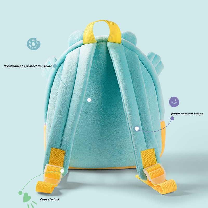 Ba Lô Đeo Vai mini Bằng Vải Bông Siêu Nhẹ Chống Mài Mòn In Hình Kỳ Lân Dễ Thương Thời Trang Hàn Quốc Cho Bé 1-6 Tuổi