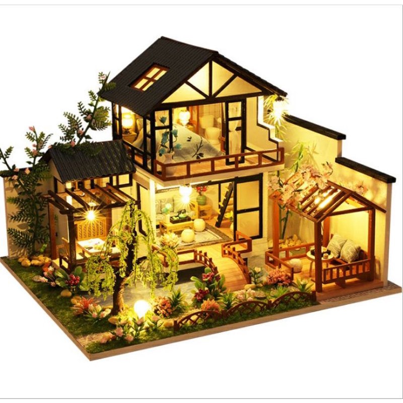Mô hình nhà gỗ DIY Biệt thự Zhuxi