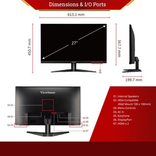 Màn hình gaming ViewSonic VX2705-2KP-MHD