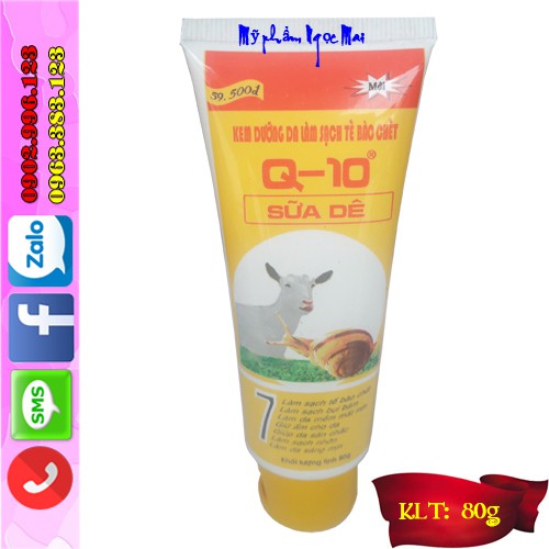 Kem kỳ sạch tế bào chết 7 tác dụng Q-10 Sữa Dê (80g)