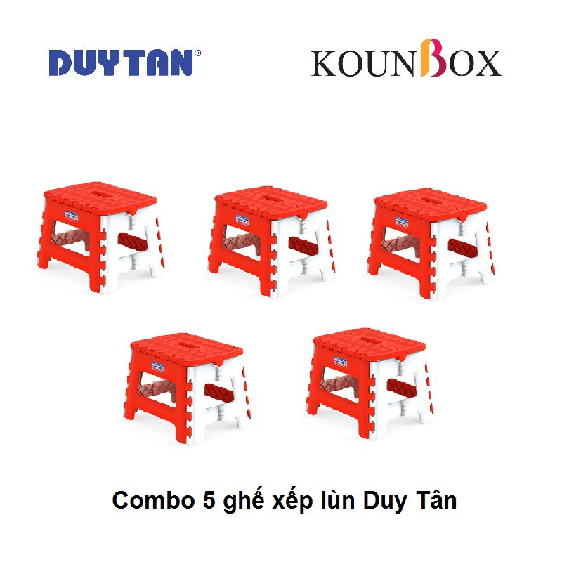 Combo 5 ghế nhựa xếp lùn Duy Tân (29,6 x 24 x 21,4 cm)
