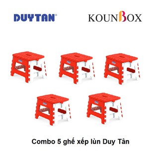 Combo 5 ghế nhựa xếp lùn Duy Tân (29,6 x 24 x 21,4 cm)