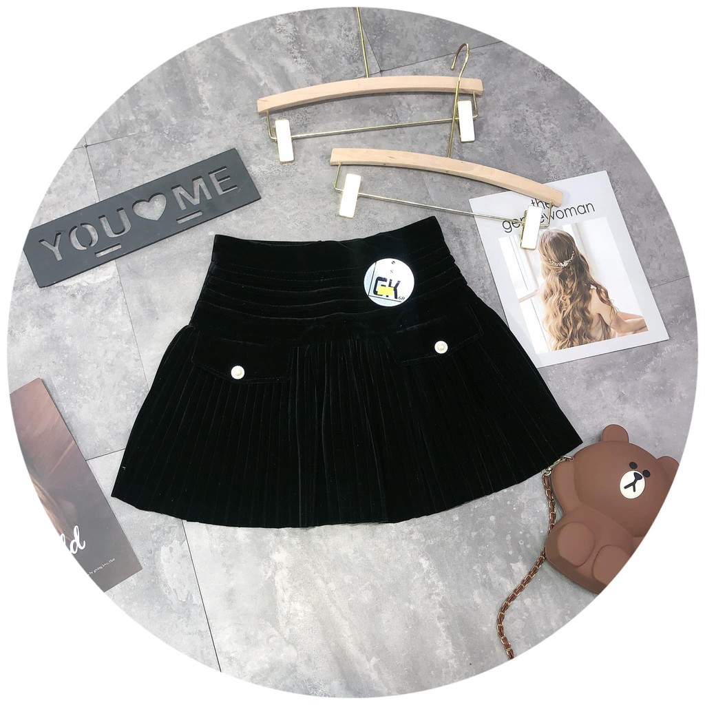 Chân váy nhung 2 túi trước mã 1021 ( kèm ảnh thật,video) | BigBuy360 - bigbuy360.vn