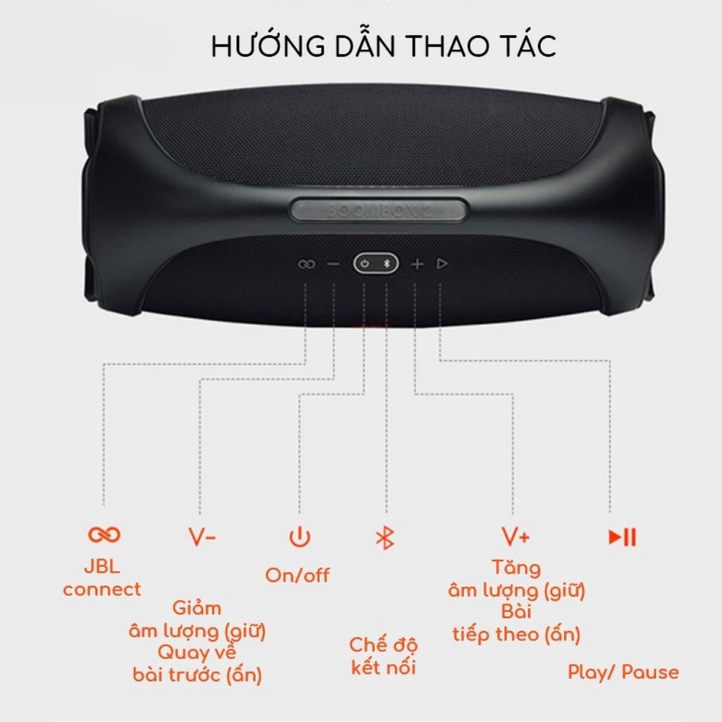 Loa Bluetooth JBL Boombox/Charge 4 Cao Cấp Bass Cực Mạnh Chất Lượng Âm Thanh Tuyệt Vời Bảo Hành 12 Tháng