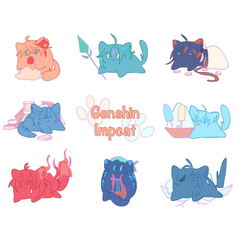 Hình dán Genshin Impact