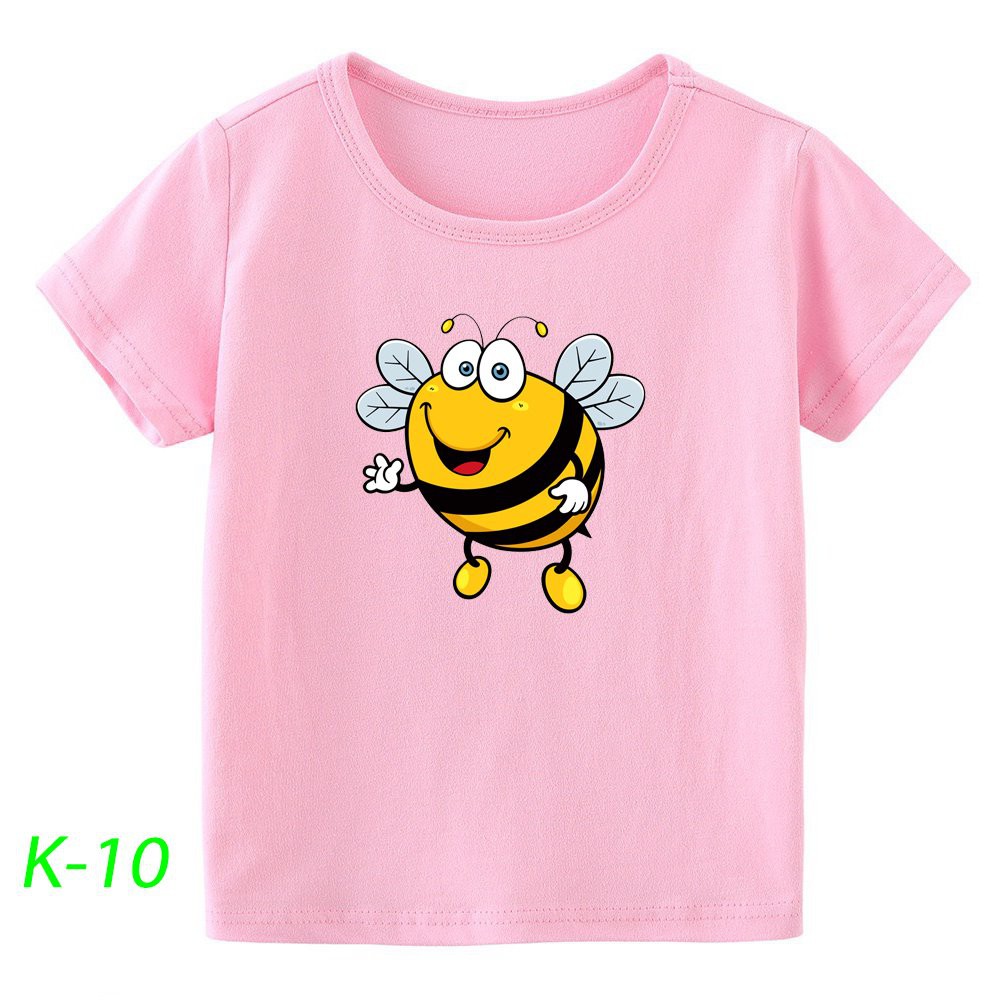 Áo thun cho bé ngắn tay cổ tròn in Con Ong K-10
