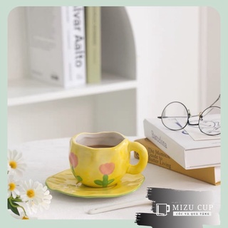 Set cốc gốm sứ cao cấp nặn thủ công phong cách vintage(37) | Mizu