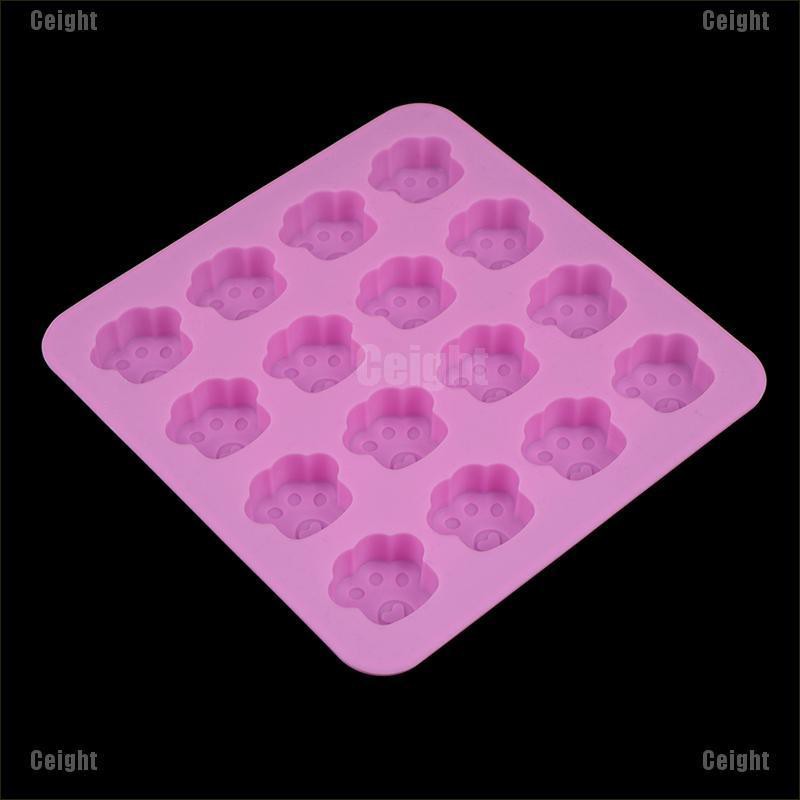 Khuôn Làm Bánh Quy 16 Lỗ Hình Dấu Chân Chó Mèo Bằng Silicone