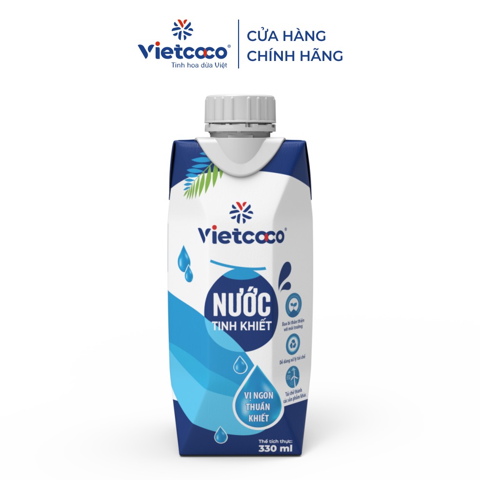 Nước tinh khiết UHT Vietcoco hộp 330ml