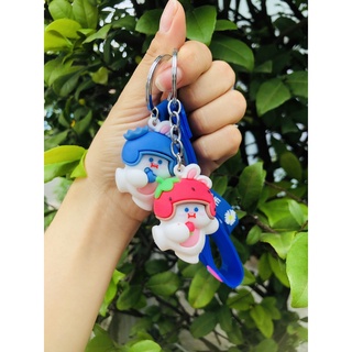 Móc khóa gấu đội nón