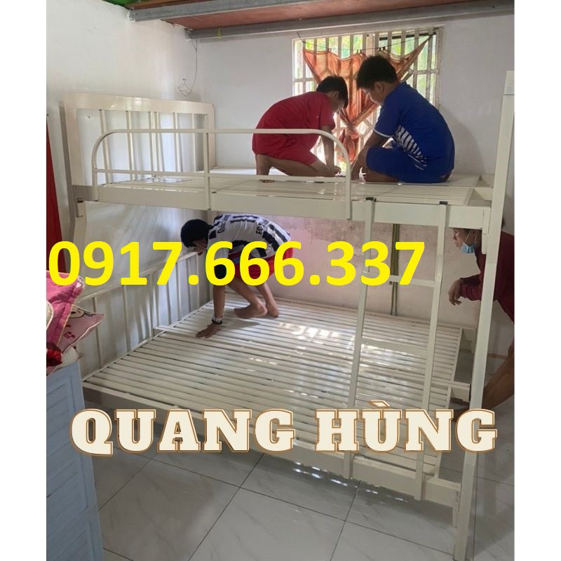 Giường tầng sắt hộp  vuông cao cấp 1m4/1m6 giá rẻ