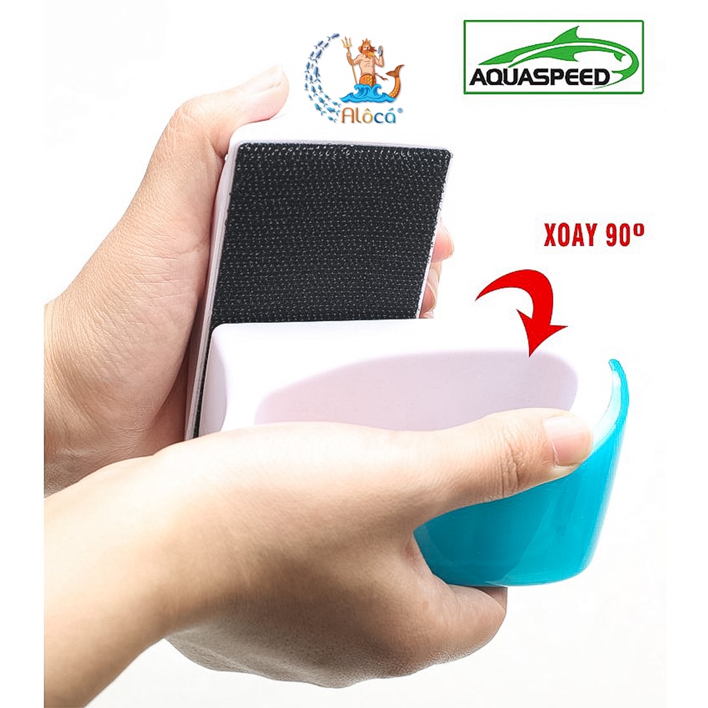 Lau kính hồ cá nam châm cao cấp Aquaspeed, cọ bể nam châm cho kính bể cá dày 6mm , 10mm, 15mm, 25mm