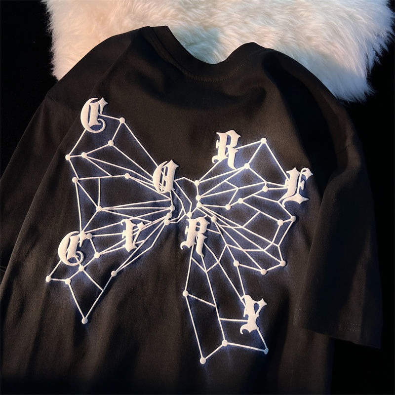 NRVP Áo Thun Mùa Hè Tay Cộc Oversize In Họa Tiết Phong Cách Hàn Quốc Cho Nam / Nữ