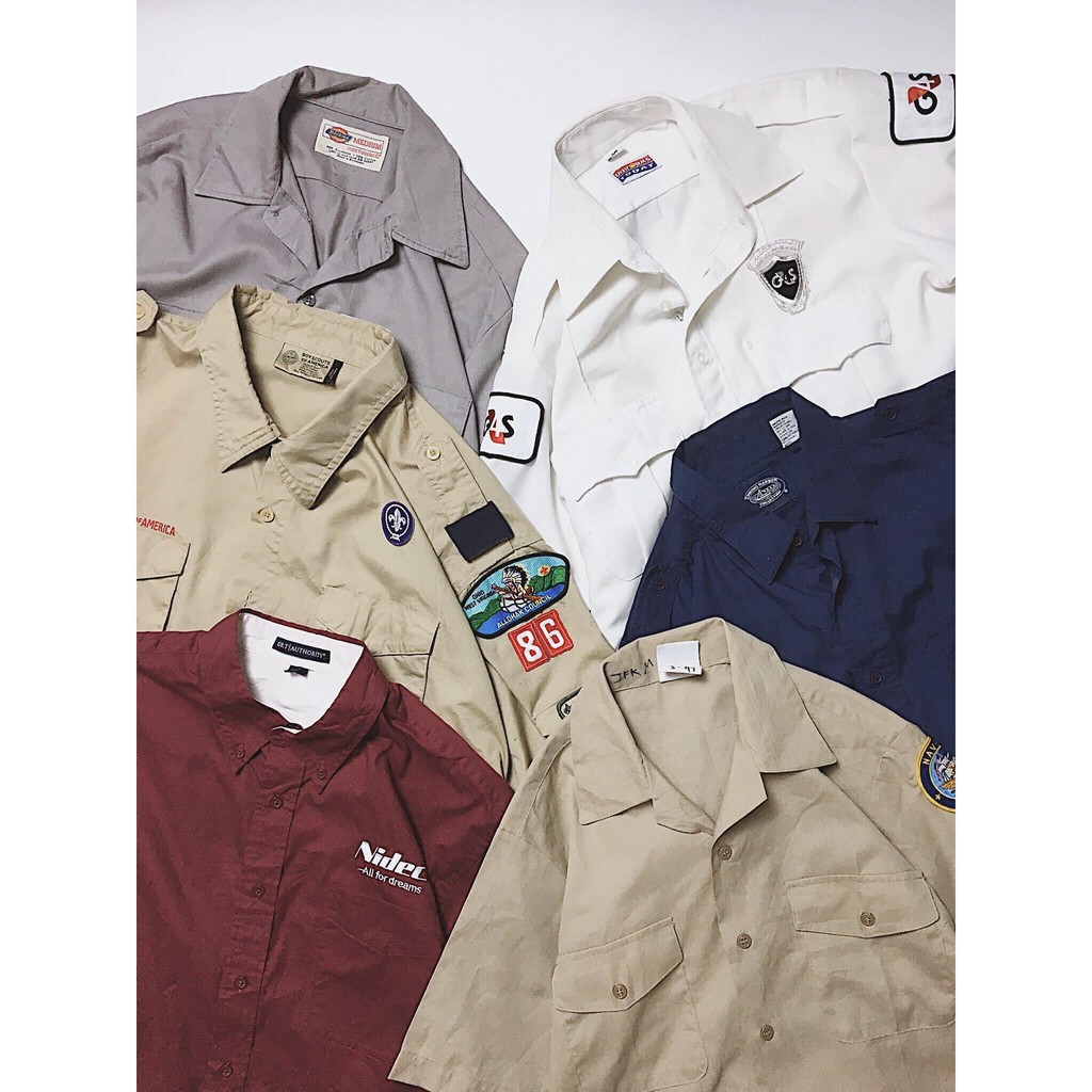 Áo sơ mi workshirt 2hand  chicano, hiphop, streetstyle, bụi bặm