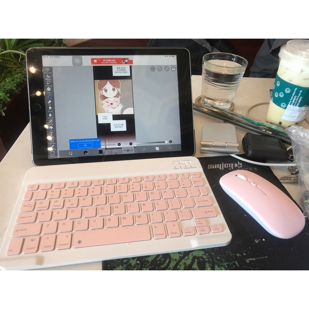 Bộ Bàn Phím và Chuột Bluetooth không dây Siêu Mỏng Nhẹ Dành Cho tablet táo Pro 11,Air4,Gen 5/6/7/8/9,Laptop,Smartphone