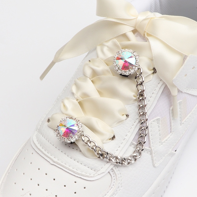 Phụ Kiện Trang Trí Dây Giày Đính Đá Nhiều Màu Sắc