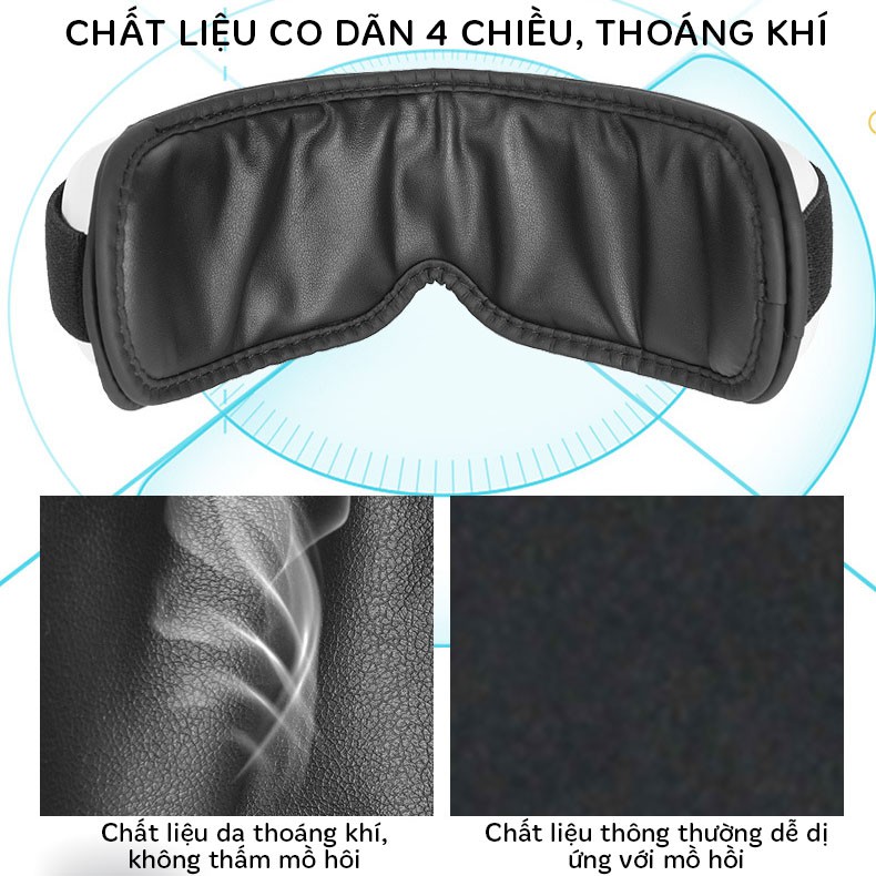 Máy Matxa Mắt Thông Minh Đa Chức Năng M078-Massage Túi Khí, Rung, Nóng, Nhạc, Bluetooth