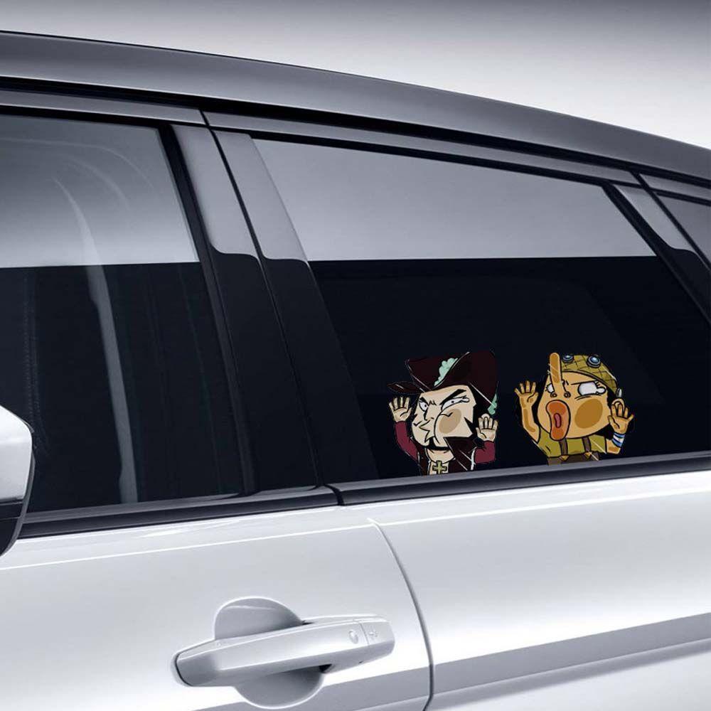 NICKOLAS Miếng Dán Trang Trí Xe Hơi Chống Thấm Nước Hình Anime Luffy DIY