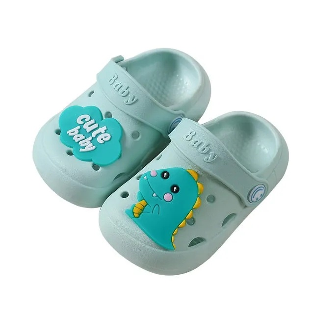 Dép Sandal Đế Dày Chống Trượt Họa Tiết Khủng Long Hoạt Hình Thời Trang Mùa Hè Cho Bé Trai Và Gái