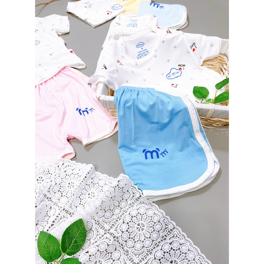 Hi.mom. Bộ cộc vải sợi tre petit mát lạnh cho bé