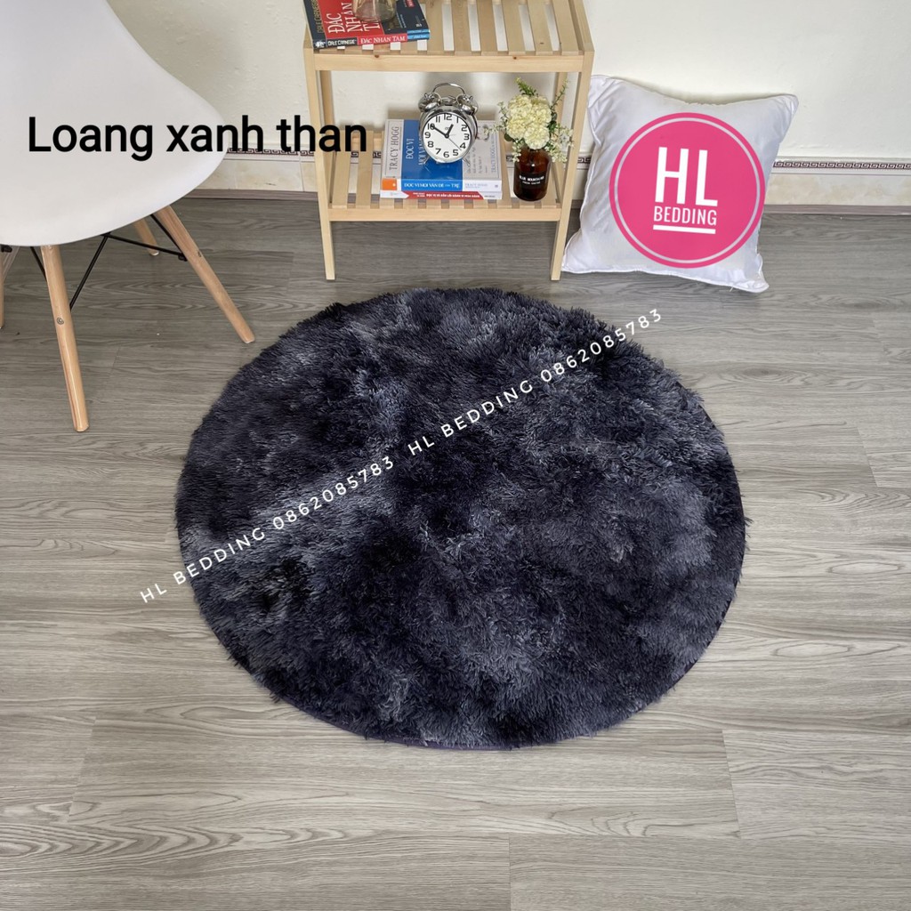 [RẺ VÔ ĐỊCH] Thảm loang lông tròn trang trí phòng khách hoặc chụp mẫu decor đường kính 1m ( ảnh thật tự chụp)