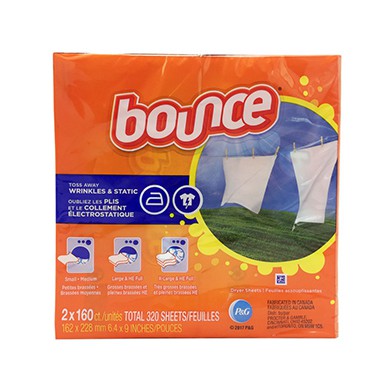 Giấy thơm quần áo Bounce|khan giay thom quan áo xuất xứ Mỹ 320 tờ và 160 tờ