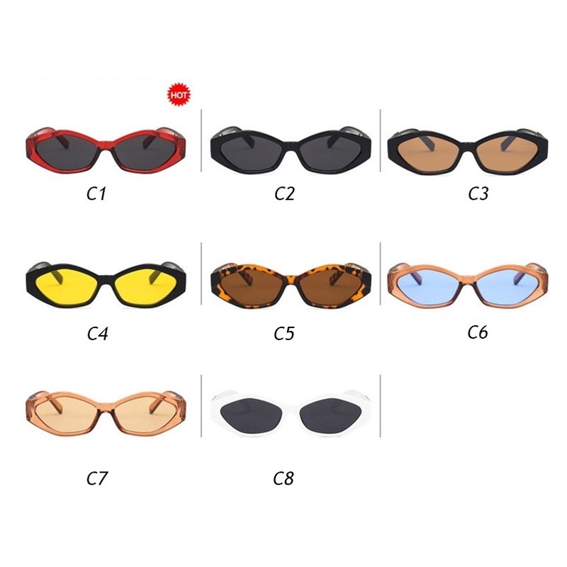 Kính râm gọng hình trái xoan chống tia UV phong cách retro cho nam + nữ