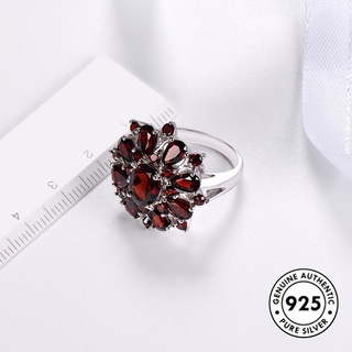 Nhẫn bạc S925 đính đá ruby thời trang cá tính