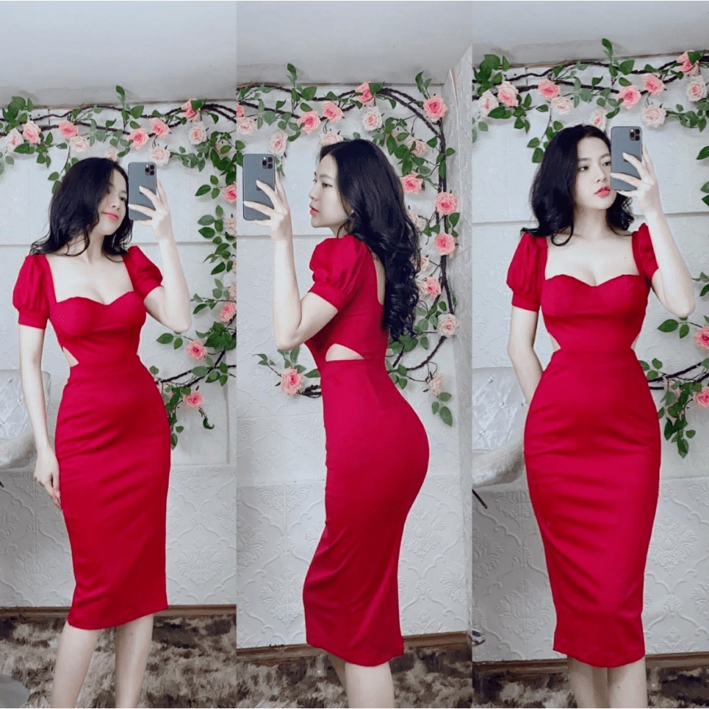 (MẪU MỚI) ĐẦM BODY POLY CÓ MÚT TÔN DÁNG DỰ TIỆC SANG CHẢNH LỊCH THIỆP PU HHP FASHION