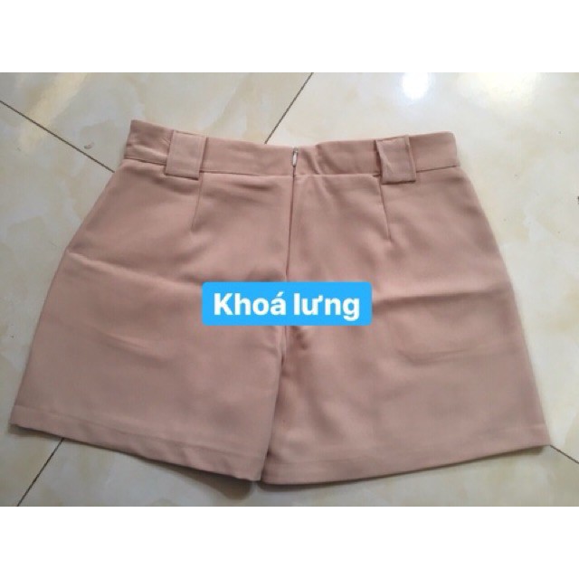Quần short giả váy chất liệu công sở cao cấp-khoá eo | BigBuy360 - bigbuy360.vn
