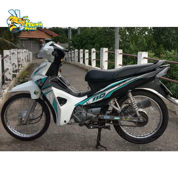 Ten rời xe wave blade 110 y15zr trắng đen