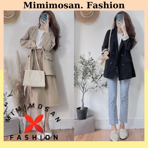 💥Áo Blazer, áo khoác dáng ngắn. Tay dài+áo 2 lớp có túi