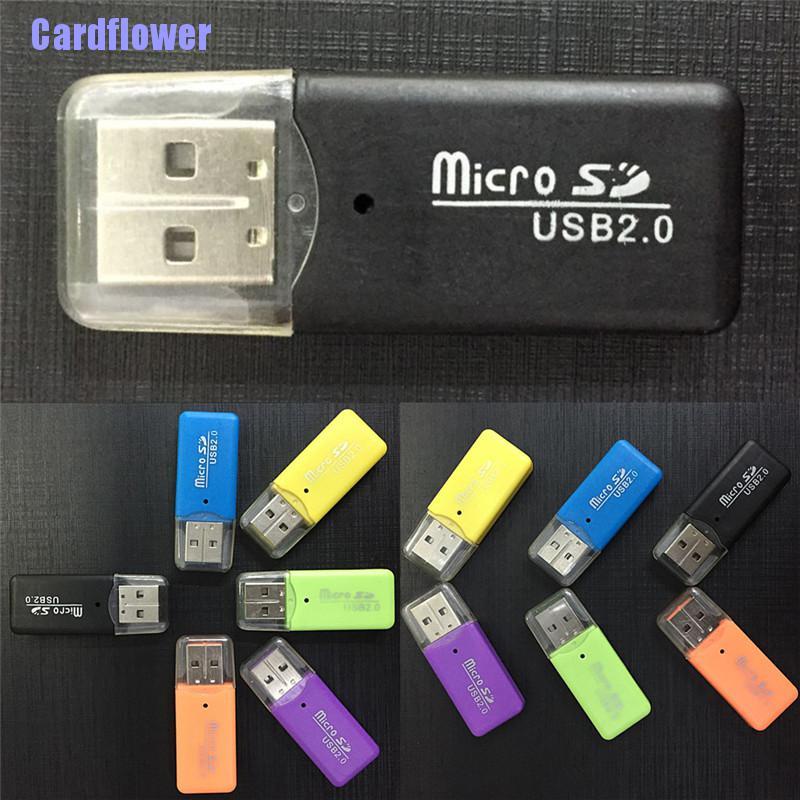 Cardflower  Hot Mini USB SD/MMC Memory Card Reader 480Mbps For Computer Laptop