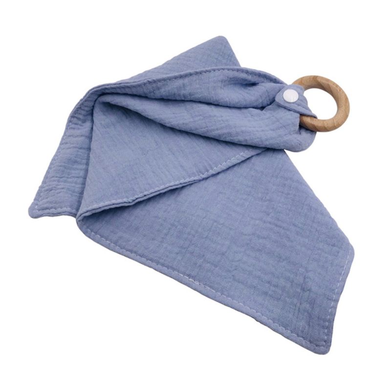 1 Bộ Yếm Ăn Cotton Hình Tai Thỏ Dễ Thương Cho Bé