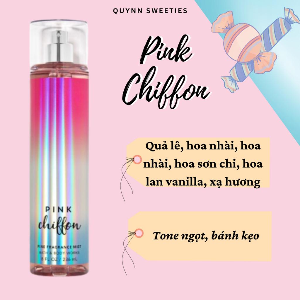 BILL MỸ- Xịt thơm body mist của Bath and body works- Pink Chiffon