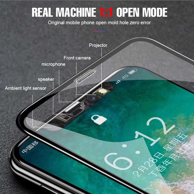 Miếng dán cường lực 10d bảo vệ toàn màn hình mạnh mẽ cho Iphone 6 6s Plus 7 8 Plus 11 Pro Max Iphone X Xs Max Xr Se