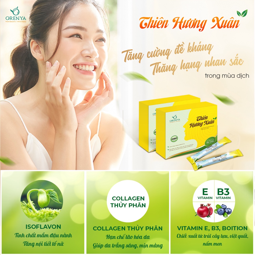 Gói Lẻ Cốm Collagen Thiên Hương Xuân - Bổ sung nội tiết tố, Giảm bốc hỏa