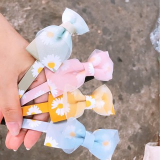 Bờm tóc hoa cúc mix voan lưới