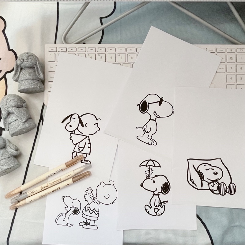 Túi giấy đóng gói hàng, gói quà hoạ tiết snoopy